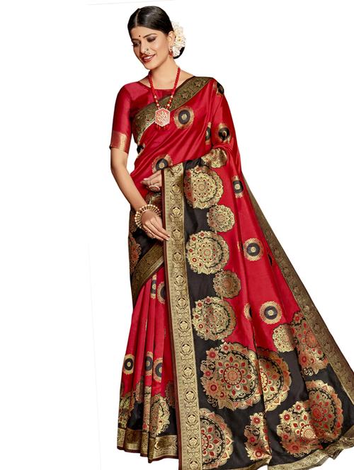 jacquard work paithani saree with blouse - 17527760 - Very Small Image - 1