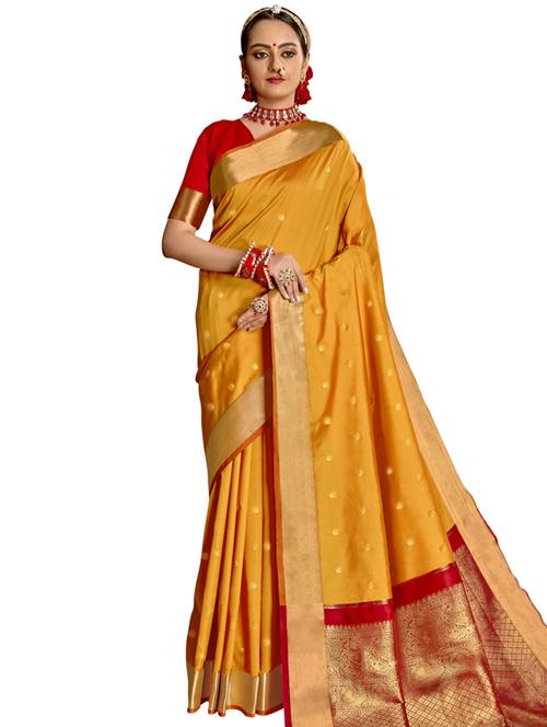 self design paithani saree with blouse - 17527772 - Very Small Image - 1
