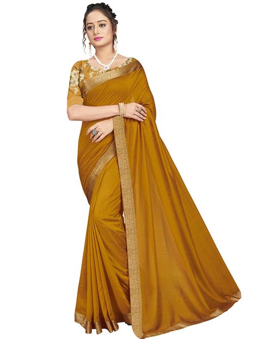 lace bordered plain saree - 17527951 - Very Small Image - 1