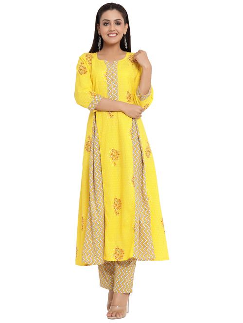printed kurta pant set - 17528154 - Very Small Image - 1