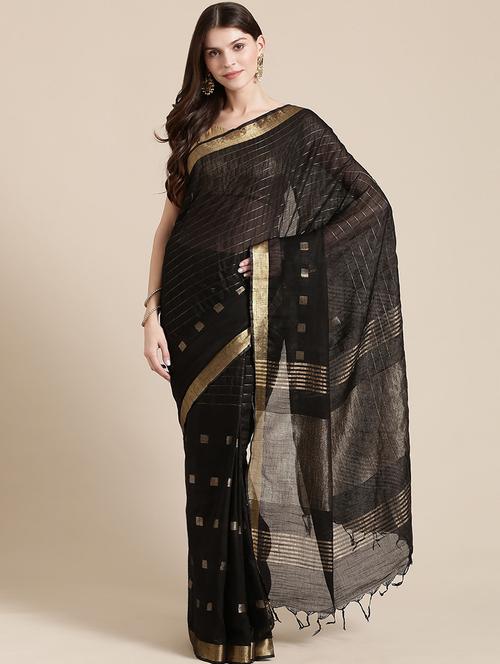self design bhagalpuri saree with blouse - 17528262 - Very Small Image - 1
