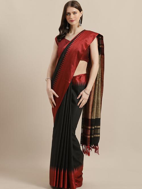 self design bhagalpuri saree with blouse - 17528268 - Very Small Image - 1
