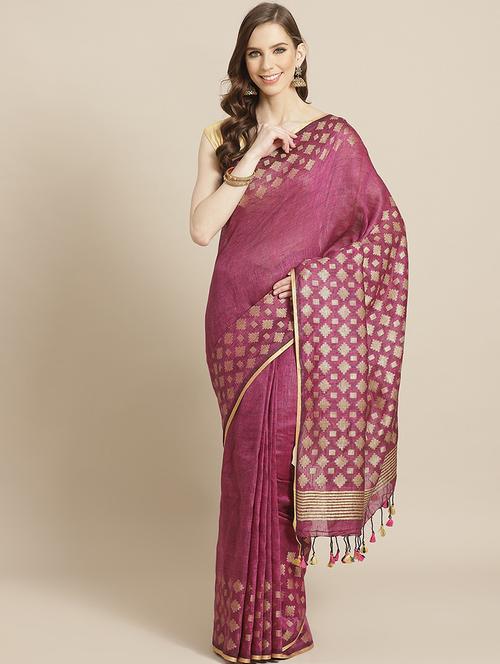self design bhagalpuri saree with blouse - 17528322 - Very Small Image - 1