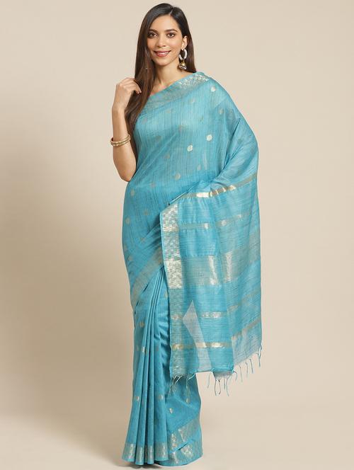 self design bhagalpuri saree with blouse - 17528349 - Very Small Image - 1