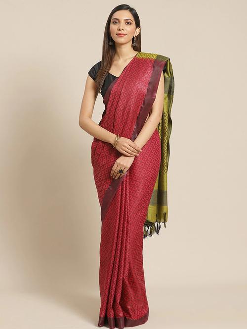 self design bhagalpuri saree with blouse - 17528383 - Very Small Image - 1