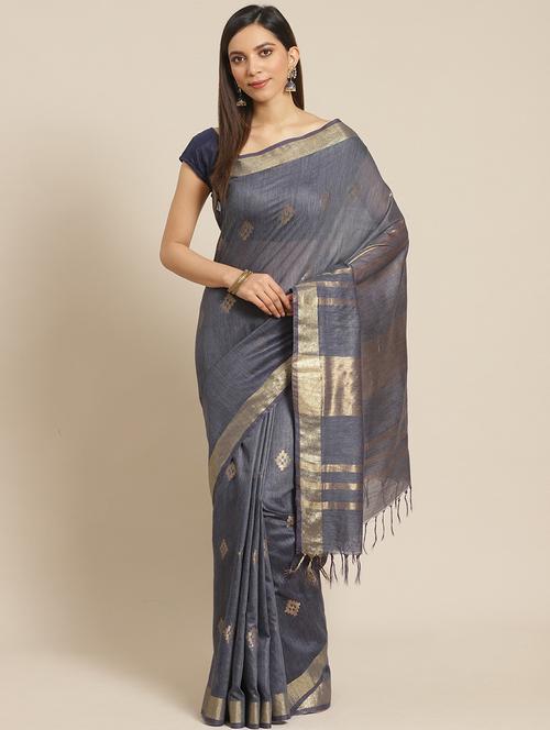 self design bhagalpuri saree with blouse - 17528392 - Very Small Image - 1