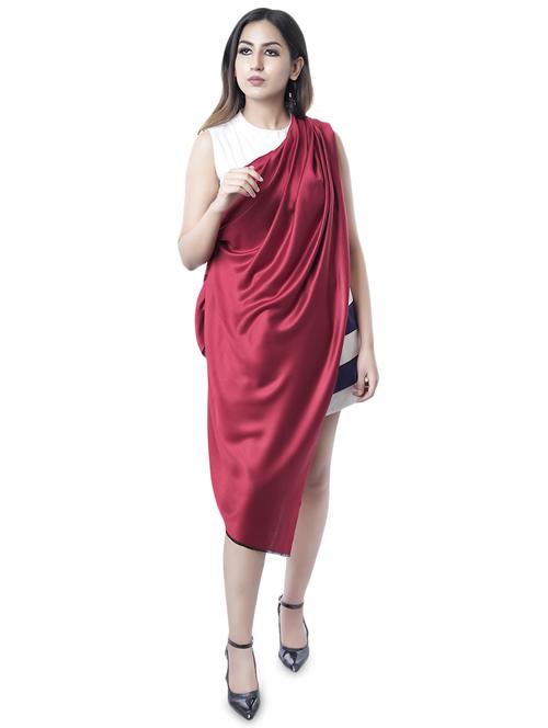 red wool shawl - 17528474 - Very Small Image - 1