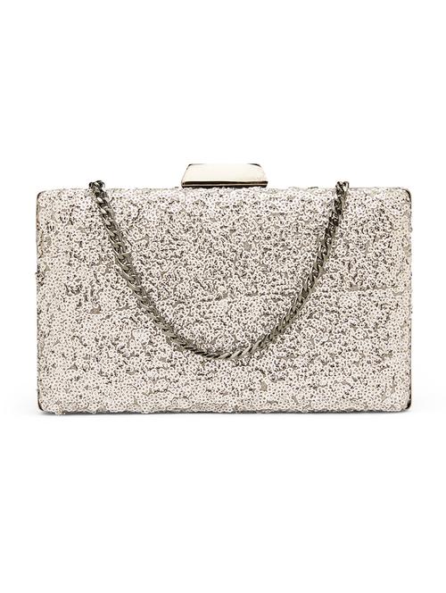 silver shimmer box clutch - 17528750 - Very Small Image - 1