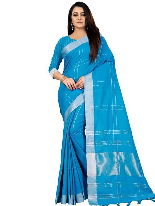 checkered woven saree - 17528838 - Very Small Image - 1