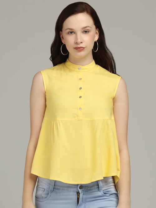 mandarin neck a-line top - 17528847 - Very Small Image - 1