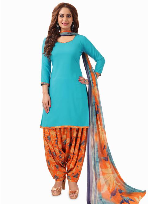 printed unstitched suit - 17529401 - Very Small Image - 1