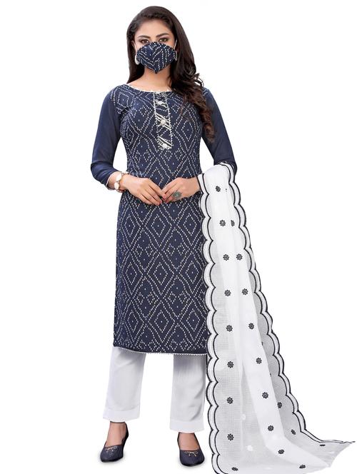 printed unstitched suit - 17529402 - Very Small Image - 1