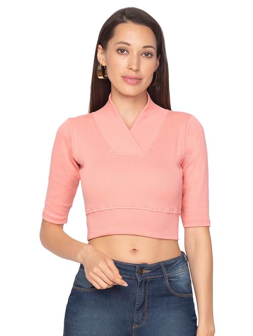 v-neck crop tee - 17529580 - Very Small Image - 1
