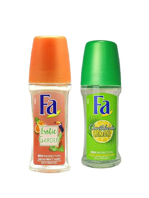fa pack of exotic garden roll on & caribbean lemon roll on - 17529769 - Very Small Image - 1