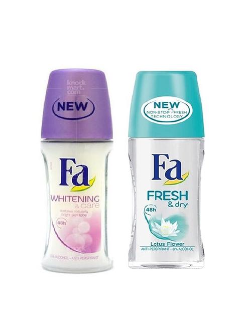fa pack of fresh & dry roll on and whitening & care roll on - 17529770 - Very Small Image - 1