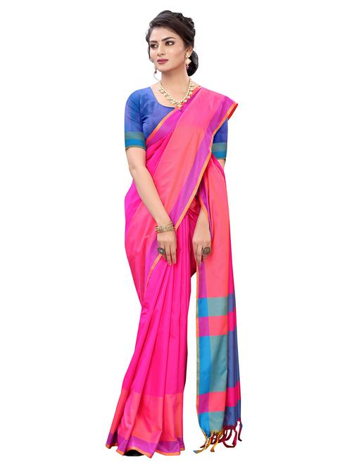 striped kanjivaram saree with blouse - 17529883 - Very Small Image - 1