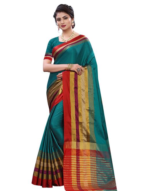striped kanjivaram saree - 17529890 - Very Small Image - 1