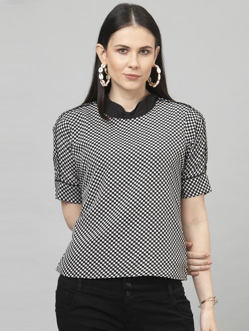 tie knot checkered top - 17529945 - Very Small Image - 1