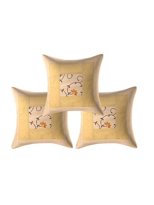 indhome life pure cotton 16x16 inches embroideried work cushion cover set of 3 - 17530055 - Very Small Image - 1