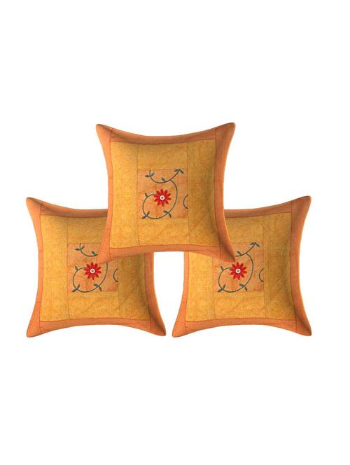 indhome life pure cotton 16x16 inches embroideried work cushion cover set of 3 - 17530056 - Very Small Image - 1