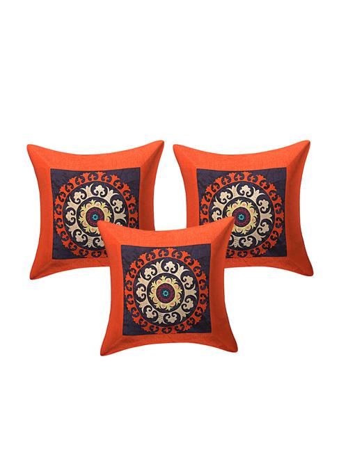 indhome life pure cotton 16x16 inches embroideried work cushion cover set of 3 - 17530059 - Very Small Image - 1
