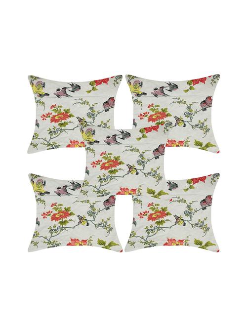 indhome life pure cotton 16x16 inches reversible cushion cover set of 5 - 17530100 - Very Small Image - 1