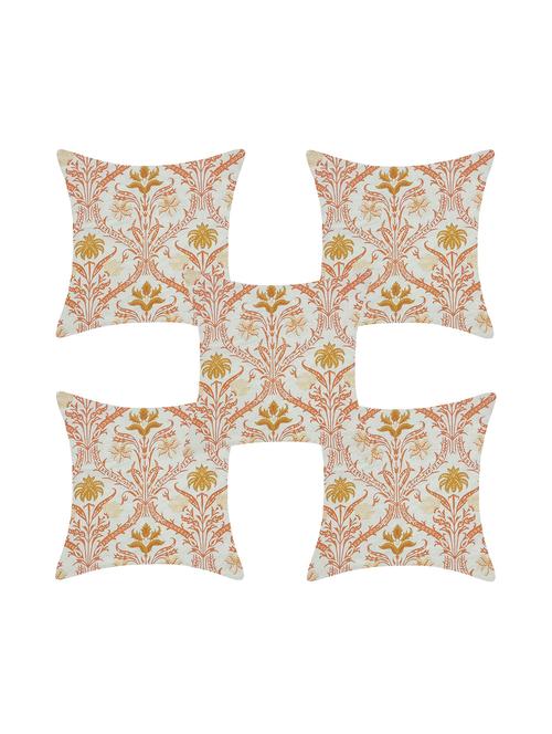 indhome life pure cotton 16x16 inches reversible cushion cover set of 5 - 17530102 - Very Small Image - 1