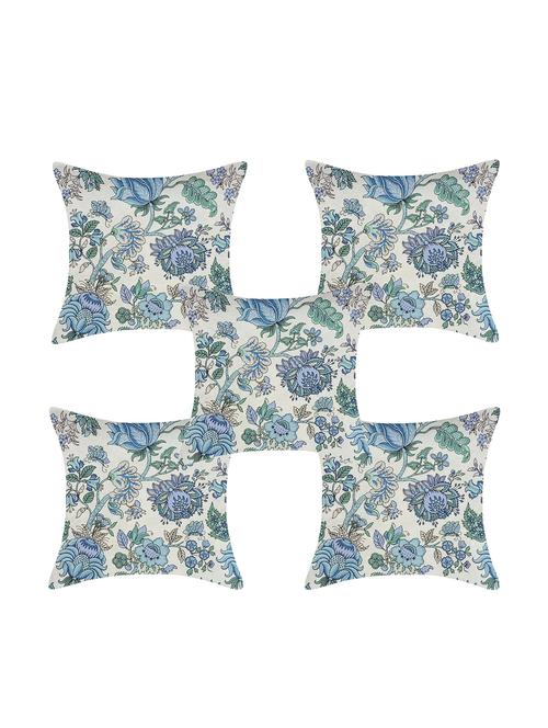 indhome life pure cotton 16x16 inches reversible cushion cover set of 5 - 17530103 - Very Small Image - 1