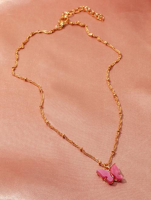 the vine girl copper & zircon mariposa- rose pink pendant necklace - 17530246 - Very Small Image - 1