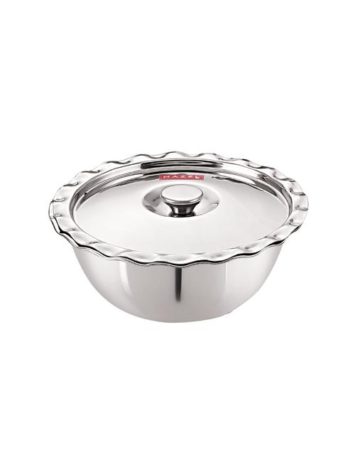 hazel stainless steel serving bowl wati vati katori with lid, 17 cm, 800 ml, silver - 17530778 - Very Small Image - 1