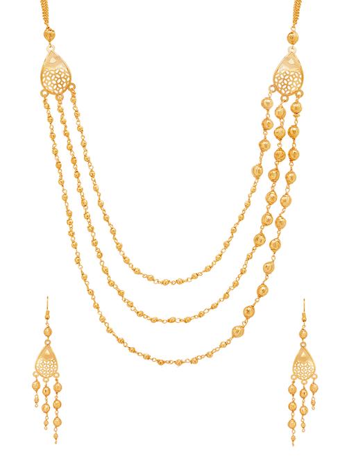 gold plated necklaces and earring - 17532323 - Very Small Image - 1
