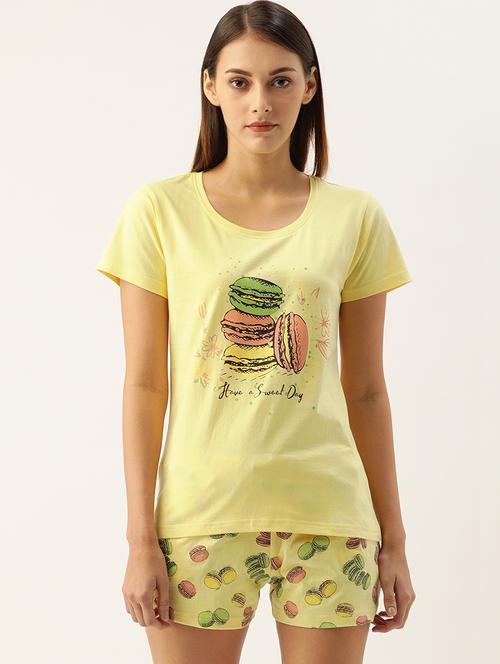 printed nightwear capri set - 17532785 - Very Small Image - 1