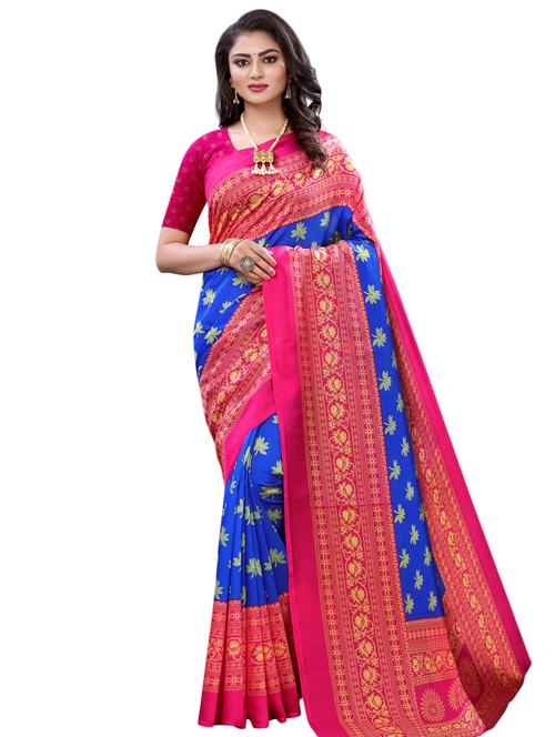 floral printed saree - 17532828 - Very Small Image - 1