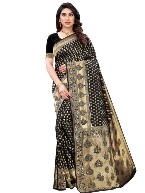 jacquard work banarasi saree - 17532848 - Very Small Image - 1