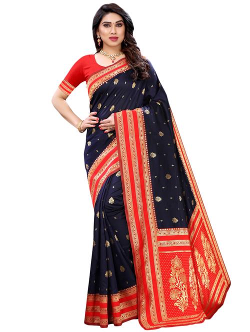 jacquard work banarasi saree - 17532851 - Very Small Image - 1