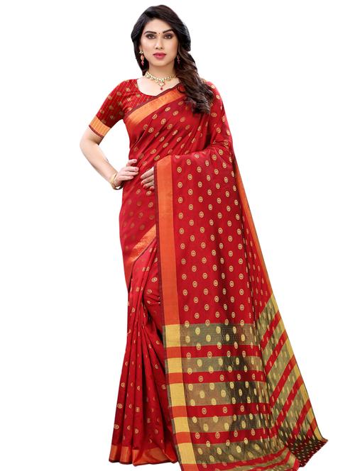jacquard banarasi saree with blouse - 17532858 - Very Small Image - 1