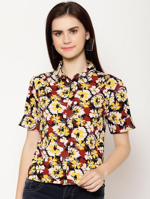 concealed placket floral shirt - 17533954 - Very Small Image - 1