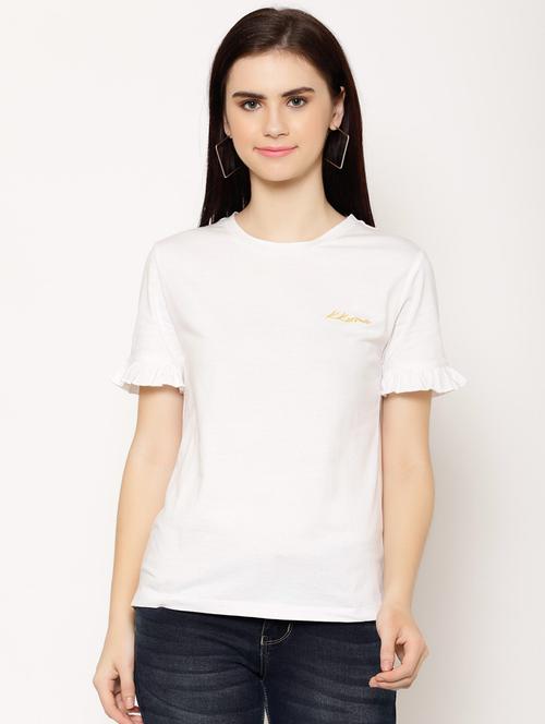 round neck solid tee - 17534014 - Very Small Image - 1