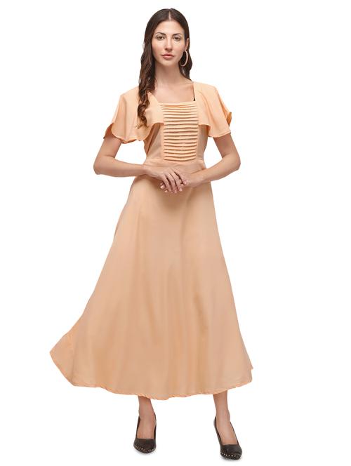 cape sleeves maxi dress - 17534075 - Very Small Image - 1