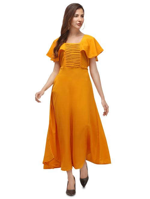 cape sleeves maxi dress - 17534077 - Very Small Image - 1