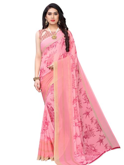 floral printed saree - 17534258 - Very Small Image - 1