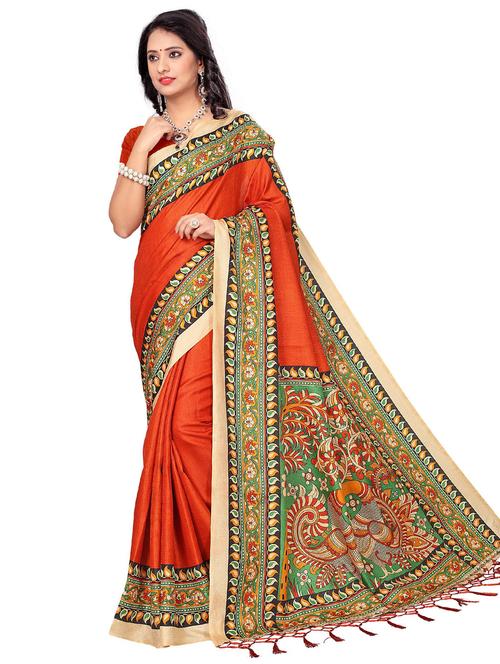 floral fusion saree with blouse - 17534298 - Very Small Image - 1