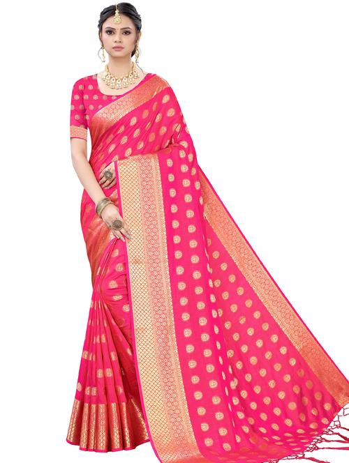 ethnic motifs woven saree - 17534300 - Very Small Image - 1