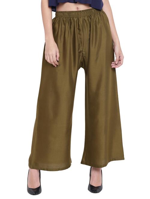 high rise relaxed fit palazzo - 17534385 - Very Small Image - 1