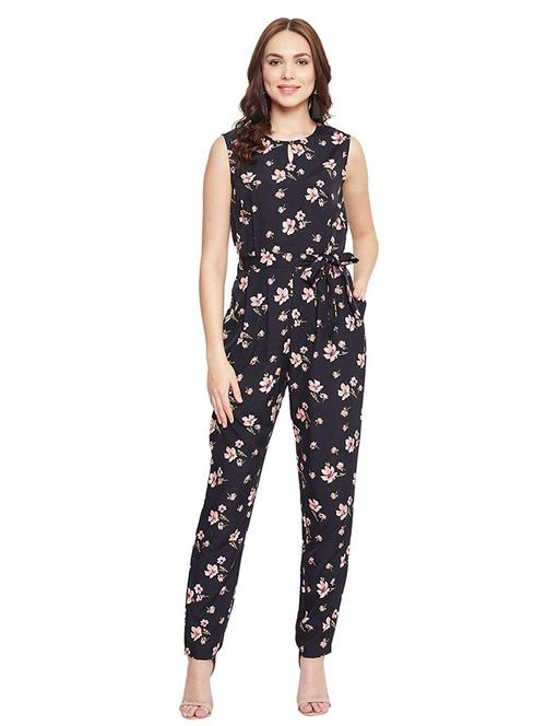 tie front floral jumpsuit - 17534596 - Very Small Image - 1