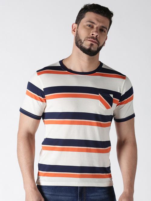 men multi color cotton knit t-shirt - 17534878 - Very Small Image - 1