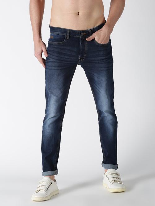 navy blue denim washed jean - 17534920 - Very Small Image - 1