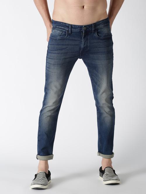 navy blue denim washed jeans - 17534923 - Very Small Image - 1