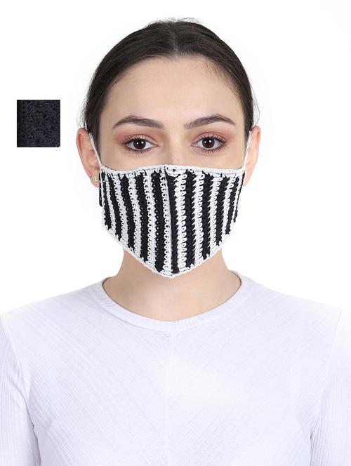 multi colored cotton anti-pollution women mask (pack of 2) - 17534955 - Very Small Image - 1