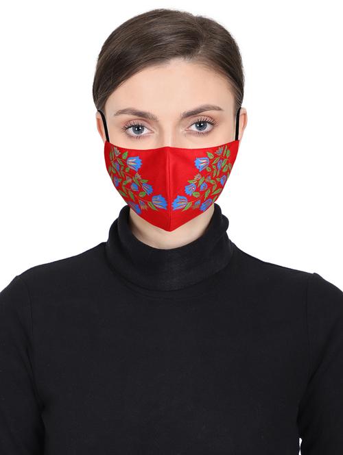 red anti-pollution women mask - 17534975 - Very Small Image - 1